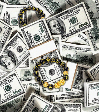 Winning the Lottery Wealthy Lucky FengShui Pi Xiu Obsidian Bracelet