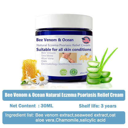 🌞Bee Venom & Ocean Natural Eczema Psoriasis Relief Cream (For all skin conditions)